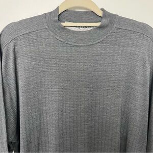 Jhane Barnes Charcoal Short Sleeve Knit Tee